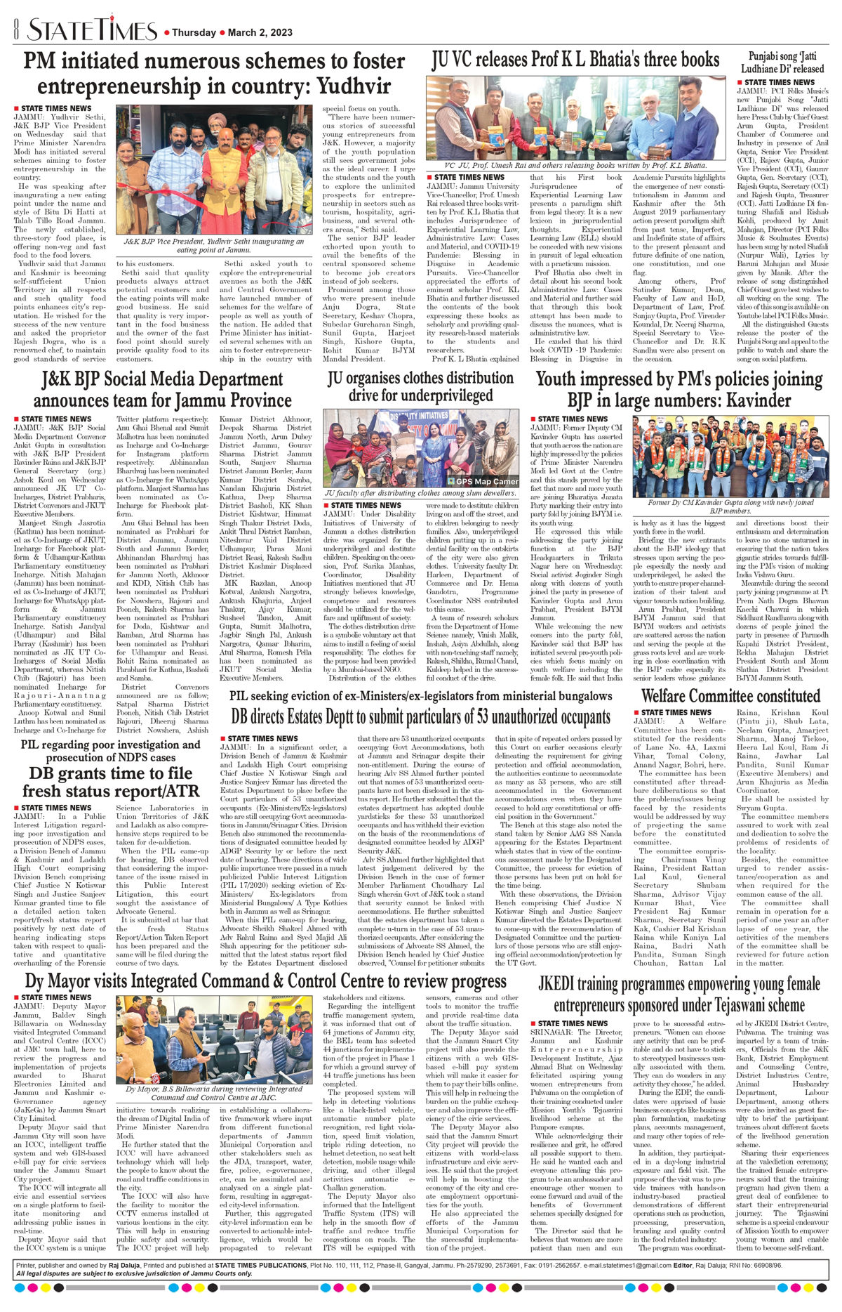 State Times: ePaper, Newspaper, Jammu News Paper, Newspaper in English,  Kashmir English Newspaper, StateTimes