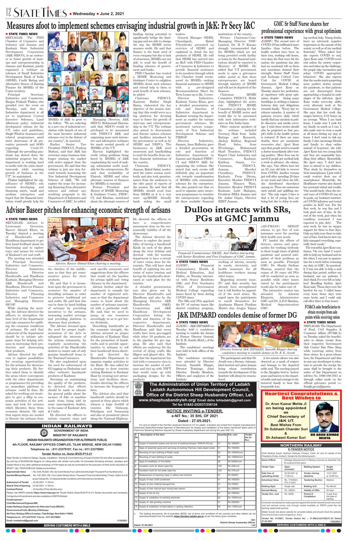 State Times Epaper Newspaper Jammu News Paper Newspaper In English Kashmir English Newspaper Statetimes